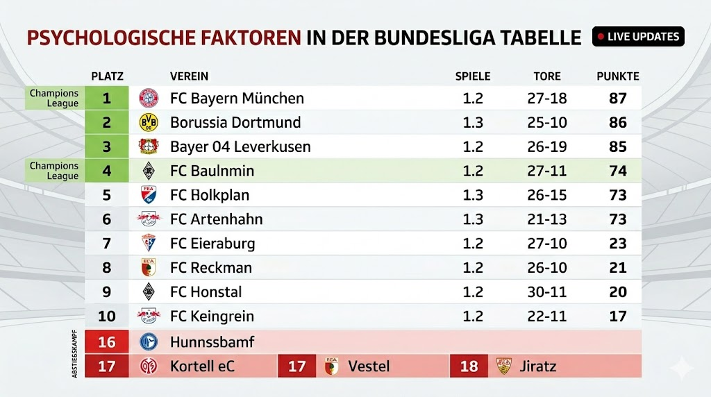 Bundesliga Tabelle