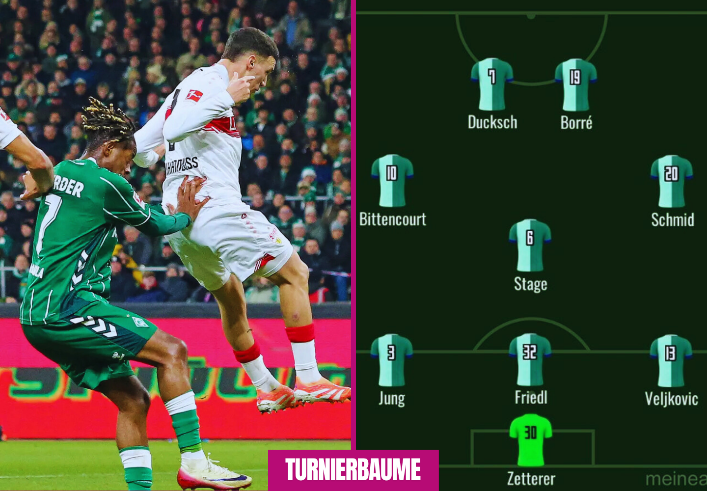 teilnehmer: werder bremen gegen vfb stuttgart statistiken