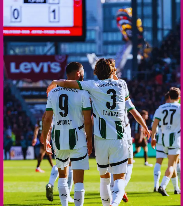 aufstellungen: teilnehmer: borussia mönchengladbach gegen fc st. pauli